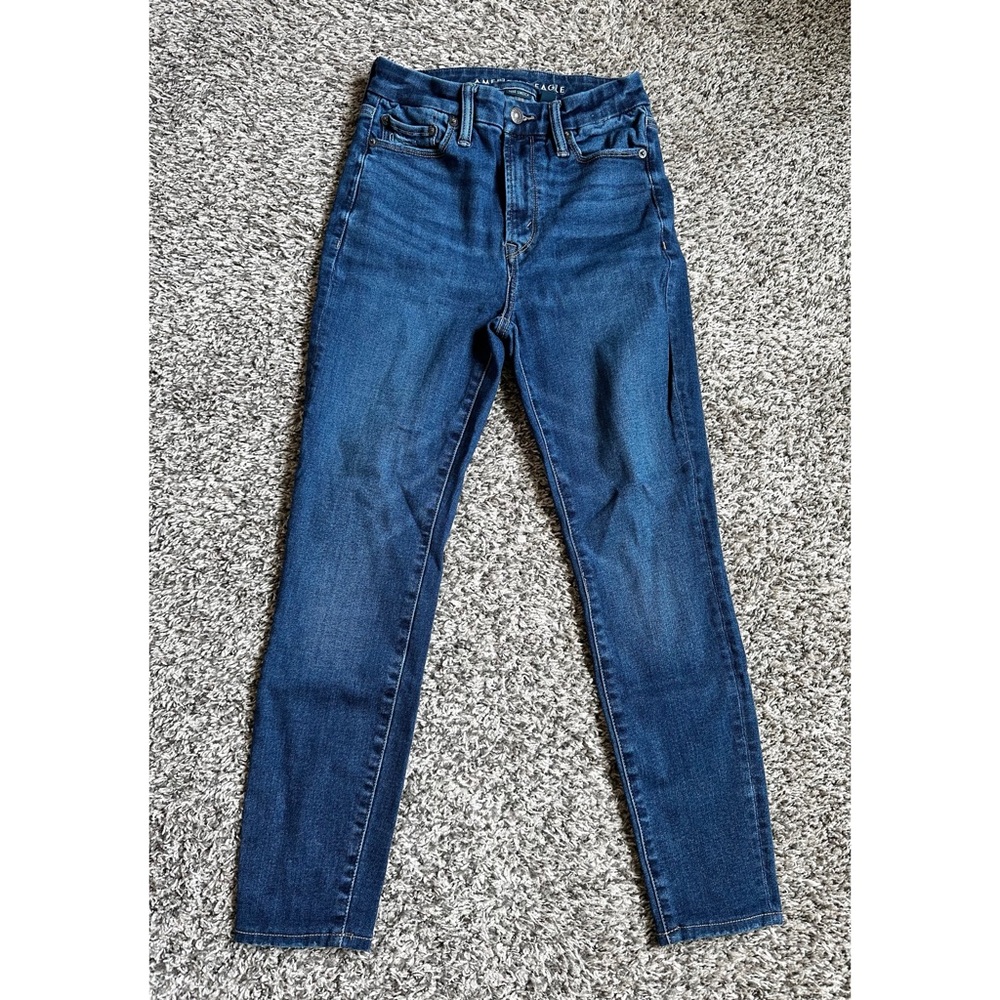 American Eagle Outfitters Jeggings in Deep Blue Wash
